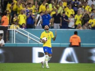 Neymar está perto dos 100 jogos com a camisa da seleção (Foto: Lucas Figueiredo/CBF)