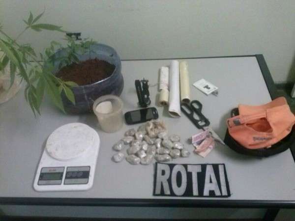 Adolescente de 15 anos &eacute; apreendido com drogas e planta&ccedil;&atilde;o de maconha em casa