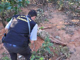 O corpo foi encontrado por populares que passavam no local. (Foto: João Garrigó)
