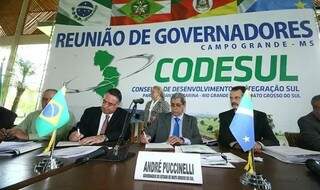 No evento, governador encerra sua participação na presidência do Codesul (Foto: Edemir Rodrigues / Assessoria)