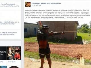 Postagem de Tsumeywa Xavantinho Manhosinho no Facebook. (Foto: Reprodução)
