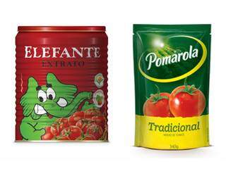 Fabricados por marcas conhecidas, lotes extrato e molho de tomate estão contaminados (Foto: Cargill e Pomarola/Divulgação)