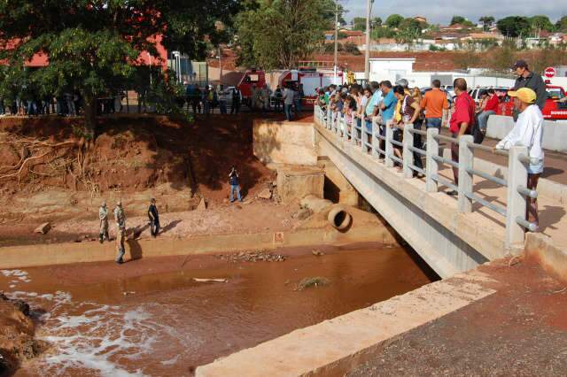  Tr&ecirc;s jovens podem ter jogado o feto no rio Anhanduizinho
