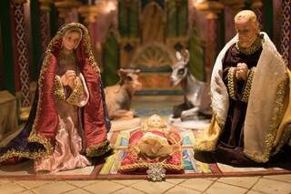 Cena principal traz o nascimento do menino Jesus (Foto: Kimberly Teodoro)