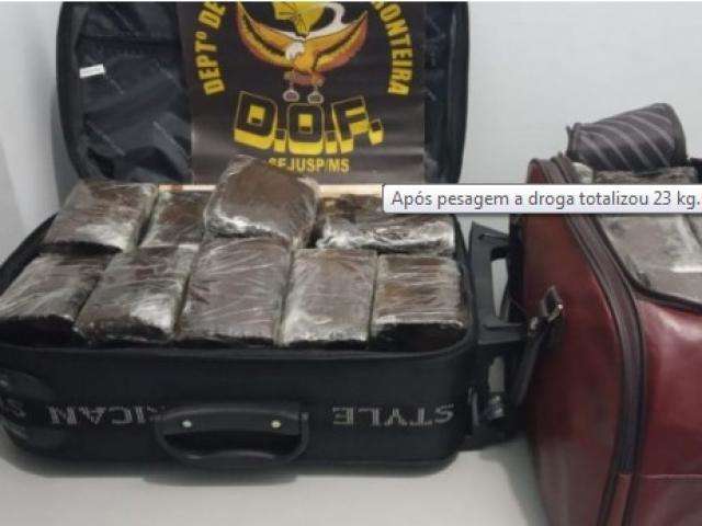 Foragido em SP &eacute; preso com 54 tabletes de maconha na MS-487