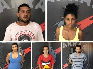Os cinco presos foram levados para a sede do Garras (Foto: Divulgação)