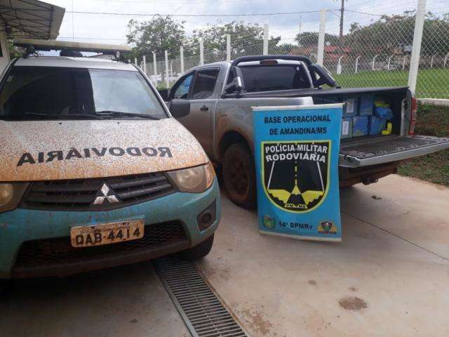 Traficante &quot;fura&quot; bloqueio, mas &eacute; preso com 1,1 tonelada de maconha na BR-375