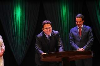 Pedrossian Neto (à esquerda) e o prefeito Marquinhos Trad (Foto: Arquivo)