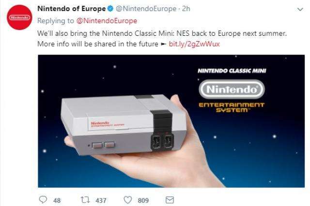 Nintendo anuncia volta do NES Mini e que n&atilde;o haver&aacute; escassez de Super NES Mini