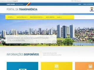 Portal da Transparência de Campo Grande. (Foto: Reprodução/Internet).