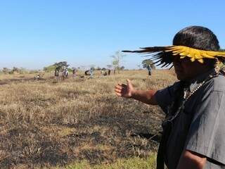 Fazenda Yvu, onde ocorreu ataque a índios, em junho (Foto: Helio de Freitas)