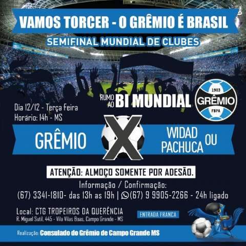 Gremistas se preparam para torcer na semifinal, pela TV ou a 13 mil km