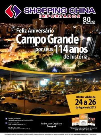 Shopping China, realiza promo&ccedil;&atilde;o especial de &ldquo;Anivers&aacute;rio de Campo Grande&rdquo;