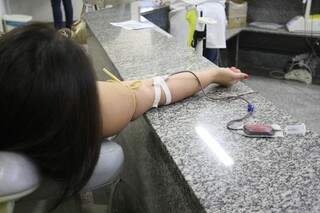 Na Santa Casa, banco de sangue funciona de segunda a sábado. (Foto: Marcos Ermínio)