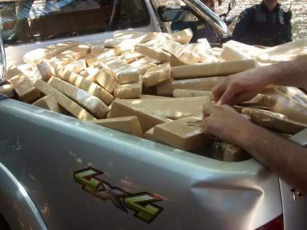 Meia tonelada de maconha que saiu de Ponta Por&atilde; &eacute; apreendida na Capital