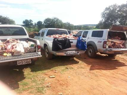 Polícia apreende 6,5 toneladas de carnes e mel clandestinos