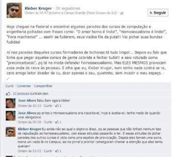 Professor que ofendeu gays no Facebook pede demissão da UFMS