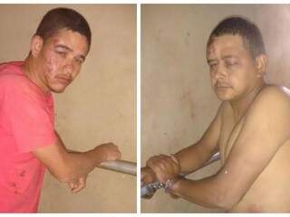 Ederson e Charles foram presos com arma e carro usado na fuga (Foto: Divulgação/PM)