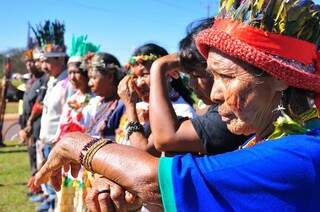 Foto mostrando moradores da reserva indígena de Dourados ficou em segundo lugar (Foto: Eliel Oliveira)