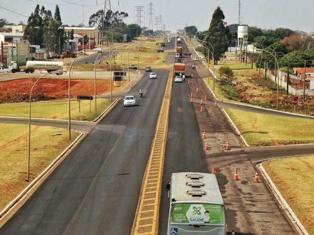 Sa&iacute;da para Tr&ecirc;s Lagoas em obras faz parte de manuten&ccedil;&atilde;o da BR-262