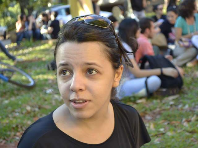  Em greve, estudantes fazem protesto na UFMS em Campo Grande