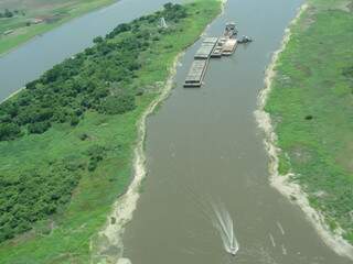 Imagem aérea do Rio Paraguai, umas das regiões fiscalizadas pela operação. 