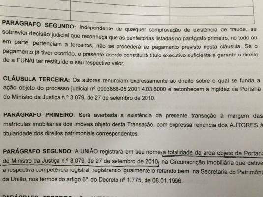 Uni&atilde;o eleva valor, mas pol&ecirc;mica sobre &aacute;rea ind&iacute;gena pode travar acordo