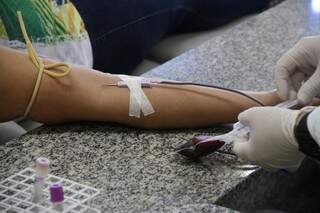 Banco de sangue do HU recebe doações  de segunda a sexta-feira. (Foto: Marcos Ermínio)