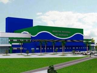 Projeto do Hospital Regional que será construído em Dourados (Foto: Divulgação)