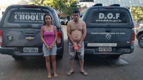 Em ação conjunta, DOF e PM prendem casal com 52 kg de cocaína