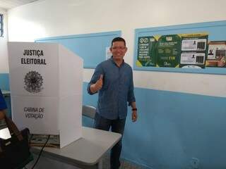 Marcos Rocha durante votação neste domingo (Foto: Divulgação)