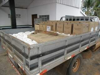Agrotóxicos eram transportados de forma ilegal. Infração gerou multa de R$ 22 mil. (Foto: Divulgação PMA)