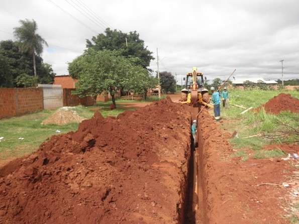 Obra da esta&ccedil;&atilde;o de tratamento de esgoto vai ligar 85% das casas &agrave; rede