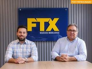 Empresários Thiago Normando Salvego e Fernando Moya de Morais são proprietários da FTX Negócios Imobiliários. (Foto: Henrique Kawaminami)