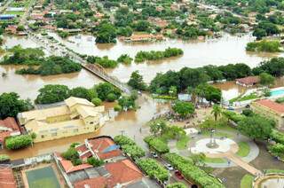 Em Aquidauana, a cheia do rio que dá nome à cidade provocou prejuízo de R$ 24 milhões. (Foto: Jornal O Pantaneiro)