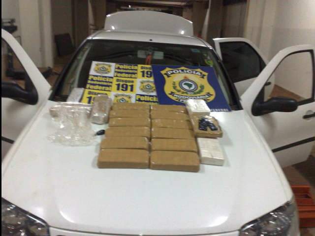  PRF apreende 19 quilos de coca&iacute;na na BR-163 em Anhandu&iacute;