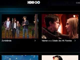Layout da página da página da HBO GO no desktop. (Foto: Reprodução) 