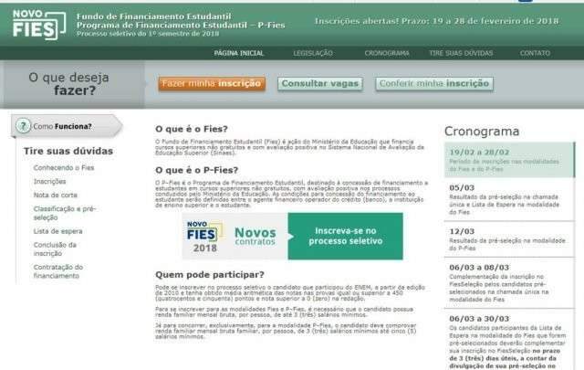 Ap&oacute;s prazo ser prorrogado, inscri&ccedil;&otilde;es no Fies ser&atilde;o encerradas nesta sexta-feira