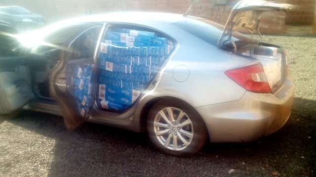 Carro com placas clonadas e 2 mil pacotes de cigarros &eacute; apreendido na MS-164