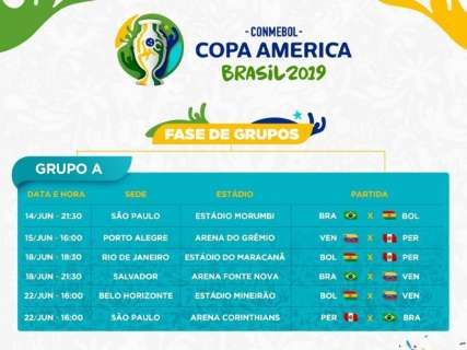 No mesmo grupo da Venezuela e Peru, Brasil estreia contra a Bolívia no Morumbi
