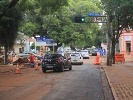 Após obras, cruzamento da Mato Grosso com a 14 de Julho é liberado