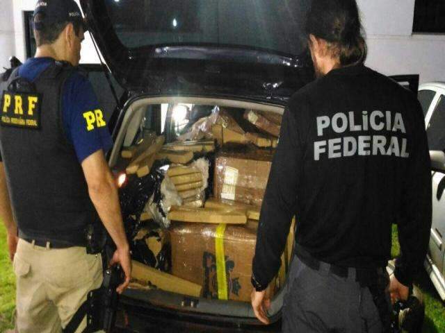 A&ccedil;&atilde;o conjunta da pol&iacute;cia prende douradense com 621 quilos de maconha