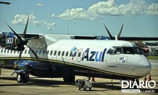 Alegando ajuste da malha, a Azul mudou os voos da Capital. (Foto: Anderson Gallo/Diário Corumbaense)
