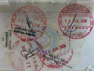 Empresário apresentou carimbos no passaporte como provas de sua ausência (Foto: Reprodução/Capitan Bado)