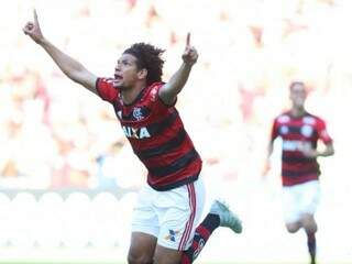 Willian Arão vibra com gol que garantiu vitória do Flamengo sobre o Galo (Foto: Divulgação)