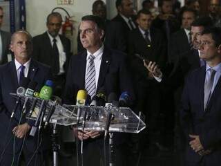 Jair Bolsonaro durante o pronunciamento nesta terça-feira. (Foto: Valter Campanato/Agência Brasil) 