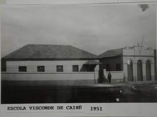 Escola em 1951, sua fachada, que já passou por diversas modificações. (Foto: Paulo Francis)