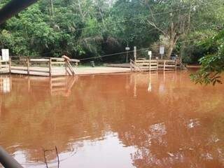 Situação do Rio da prata, no balneário de Jardim, com as águas turvas após chuvarada em novembro. (Foto: Divulgação)