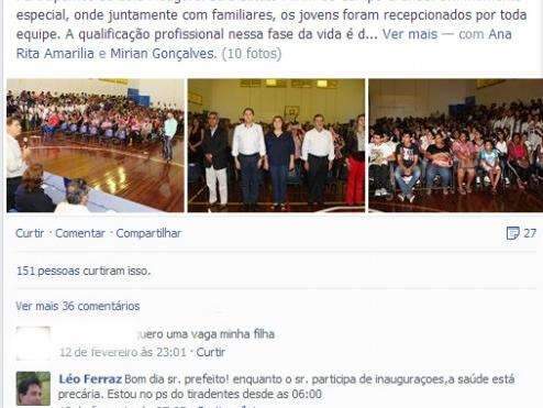 Prefeito demite servidor que reclamou de posto de sa&uacute;de no Facebook