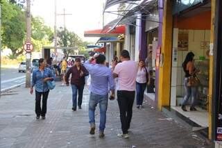 O corredor na avenida Afonso Pena, entre a 14 de julho e a Calógeras, onde os bares funcionavam